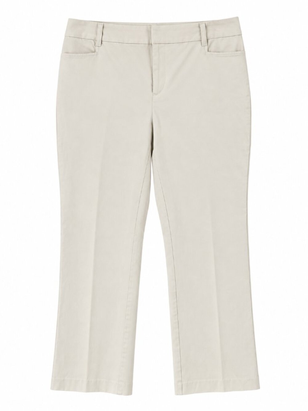 St. John’s Bay Petite Ivory Stretch Straight Leg Pants Size 8P Petite